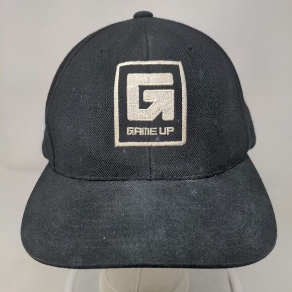 Game Up Snapback Hat Black OSFA Embroidered 6 Panel Sport-Tek - Picture 2 of 8